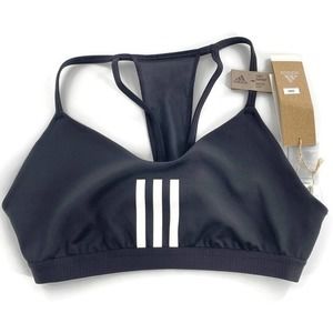 Adidas All Me Stripe Mesh Bra Black/White-M